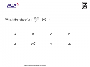 Solving Equations With Surds: GCSE Maths Question Of The Week (Higher ...