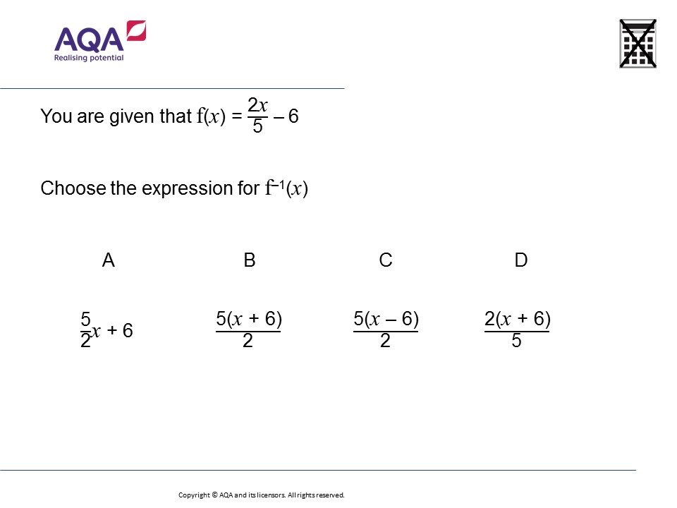 Inverse Functions Higher GCSE Maths Question Of The Week On Mr 